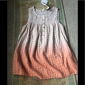 Beach Lunch Lounge smocked Coral Tank Top XS